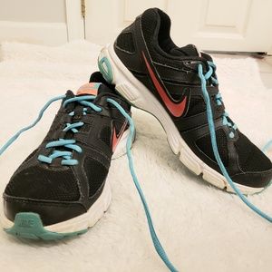Nike downshifter running shoes blue/pink size 8